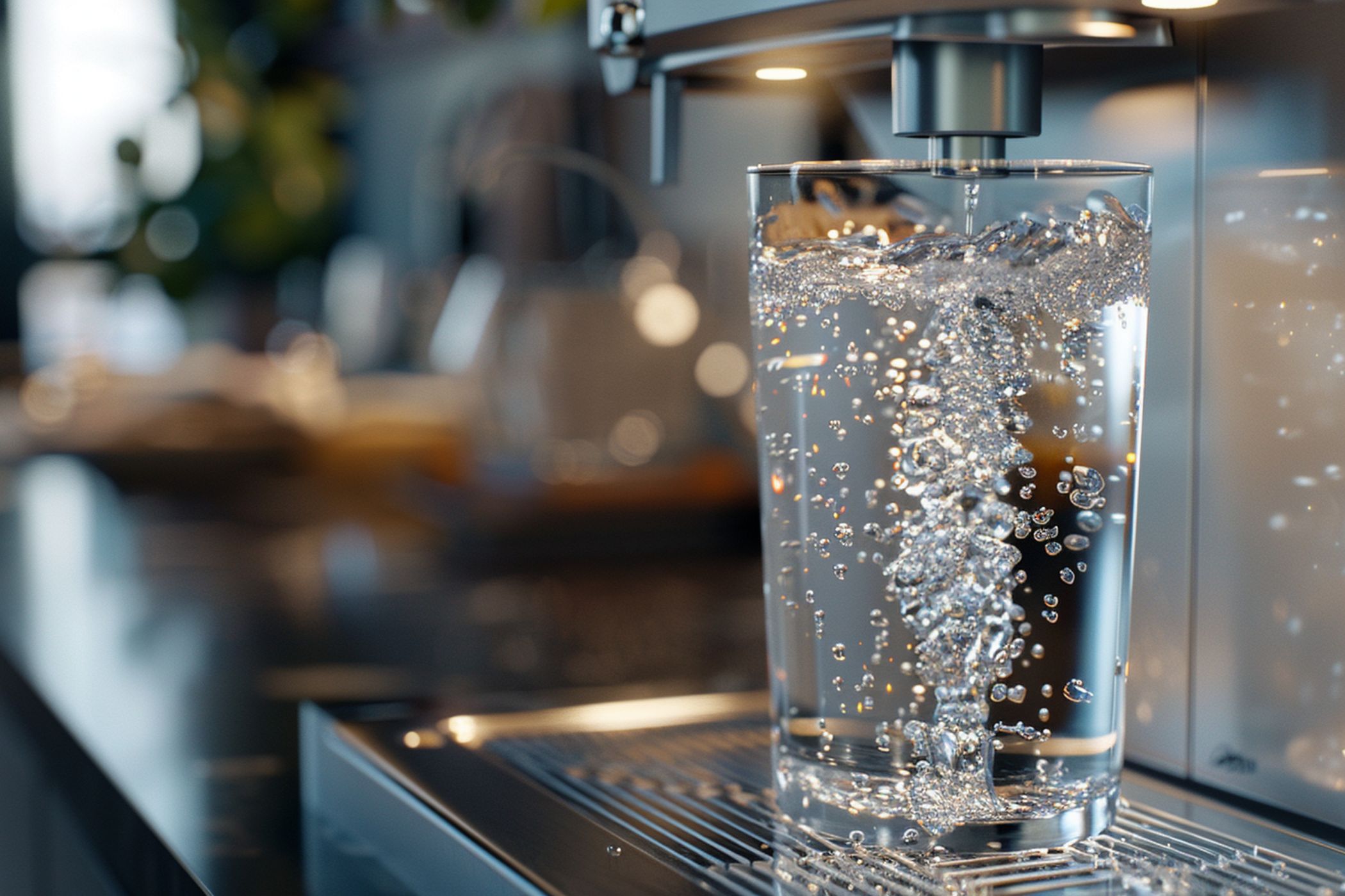 A man take water from water dispenser