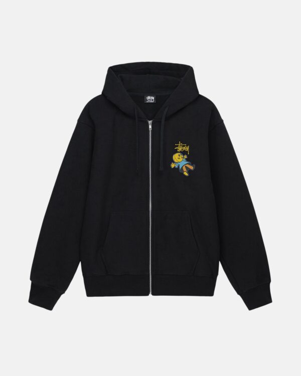 DOLLIE ZIP BLACK HOODIE